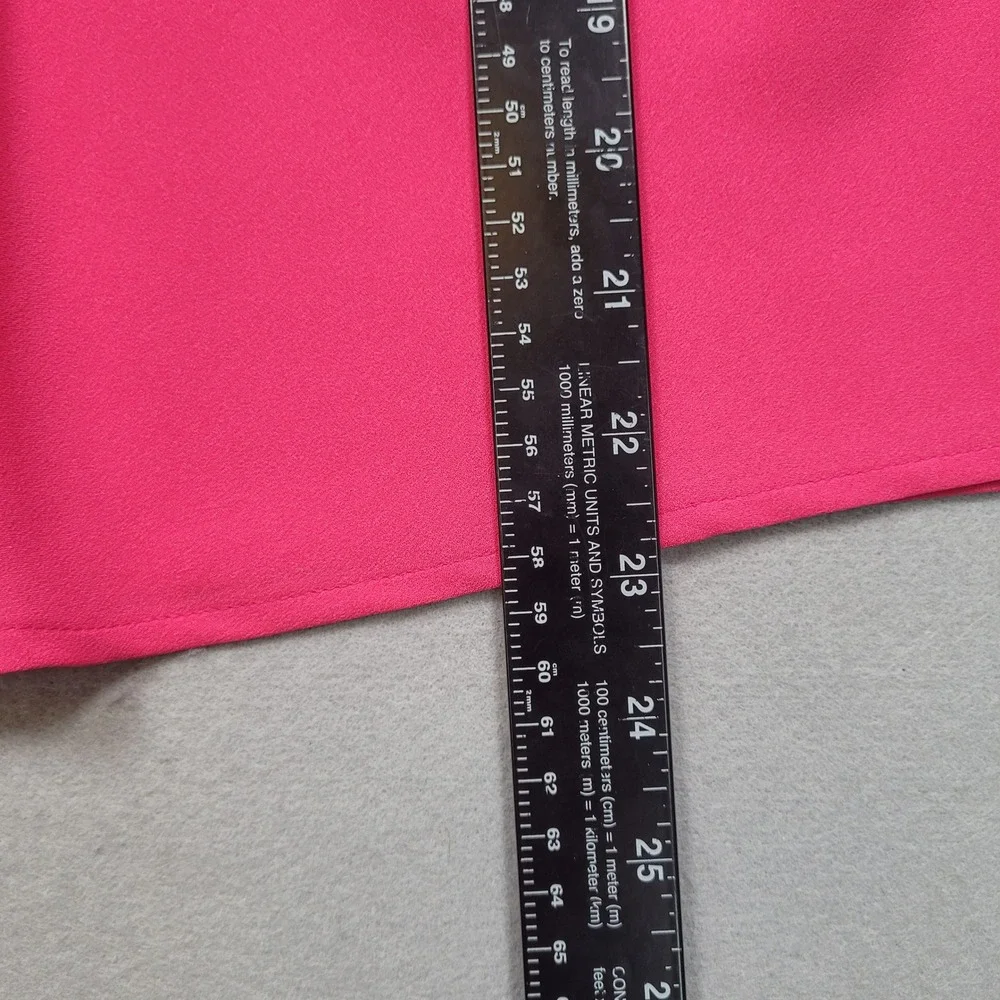 LOFT Womens Short Puff Sleeve Twist Neck Blouse Pink Small NWT